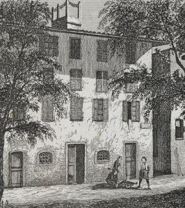 Ajaccio, Maison Bonaparte in a period engraving