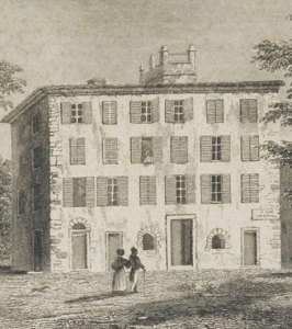 Ajaccio, Maison Bonaparte in a period engraving