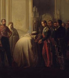 François–Théophile–Etienne Gide, Louis Napoleon receives the emir Ab–el–Kader at Palazzo Saint–Cloud. Ajaccio, Musée Fesch.